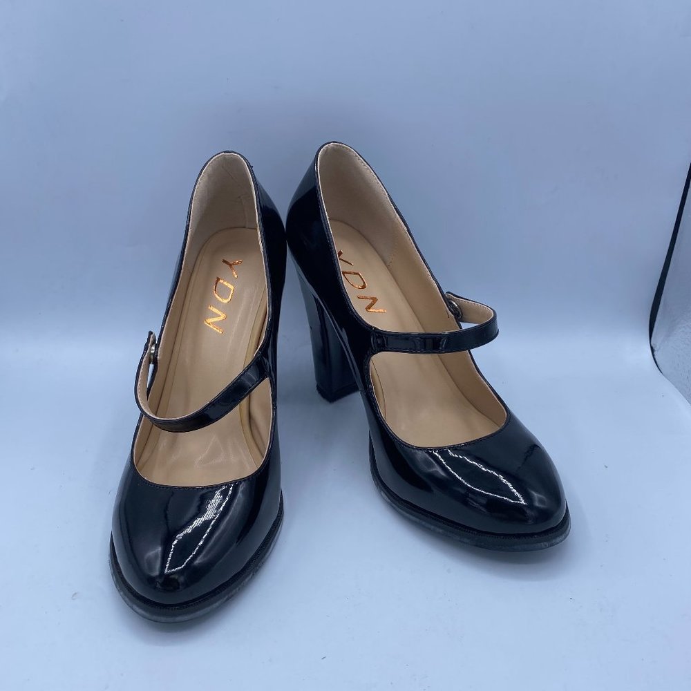 YDN Pointed Toe Chunky High Heels Mary Jane Shoe